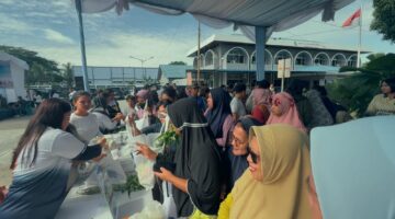 Tahu dan Tempe Rutan Kelas I Medan Laris Diborong pada Semarak Bazar Produk WBP Peringatan HBP ke-62 Kanwil Ditjenpas Sumut