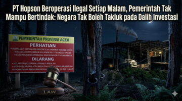 PT Hopson Diduga Beroperasi Ilegal di Malam Hari, Polda Aceh Diminta Segera Menyegel