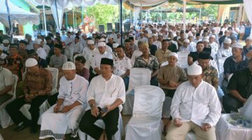 Ribuan Jemaah Hadiri Haul Tuan Guru Syeikh KH Ali Mas’ud Al Banjari di Kampung Matfa Langkat