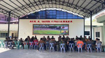 Kodim 0203/Lkt Gelar Nobar Kebangsaan Piala Dunia 2026,Pererat Kebersamaan dan Memperkuat Persatuan