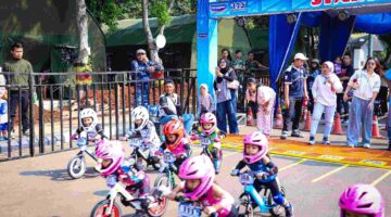 Kurangi Ketergantungan Gadget melalui Olahraga, Lanud Halim Perdanakusuma Fasilitasi Ratusan Atlet di “Brave Little Riders Pushbike Race”