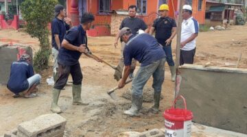 Lapas Sibolga Kebut Pembersihan Lingkungan dan Pembangunan Pagar SDN Hutanabolon 1 Pascabanjir
